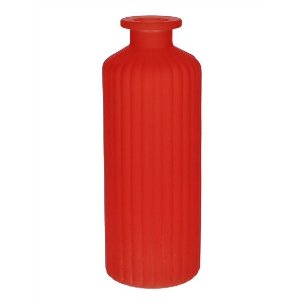 <h4>Bottle Caro lines d4.5\\7.5xh20 cherry red matt</h4>