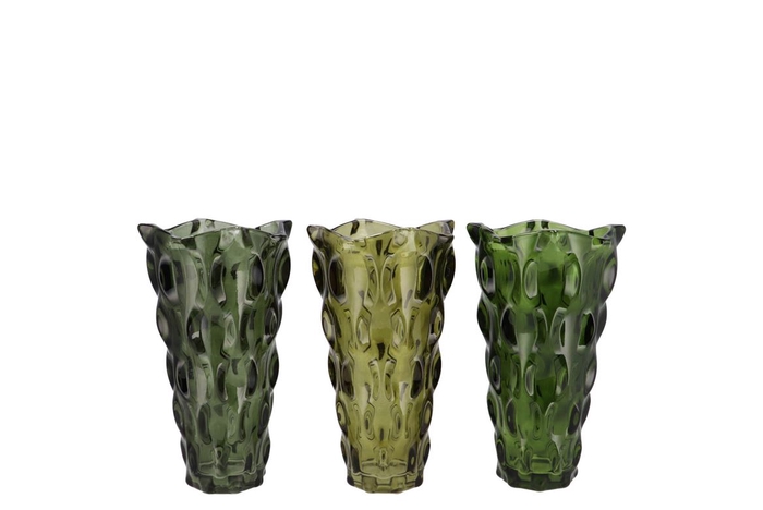 <h4>Jazz Majestic Green Vase Ass 16x23cm</h4>