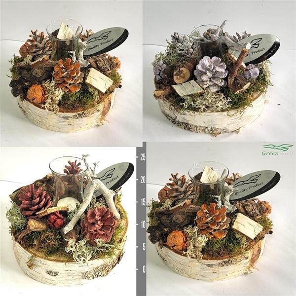 <h4>Kerst Arrangement Rond NR 1.4 mix kleuren</h4>