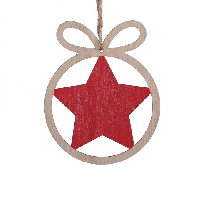 <h4>Kerst Hanger hout ster d8.5cm</h4>