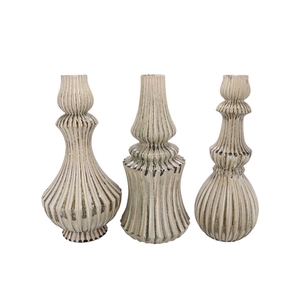 Mika Nordic Green Vase Curves Ass 20x39cm
