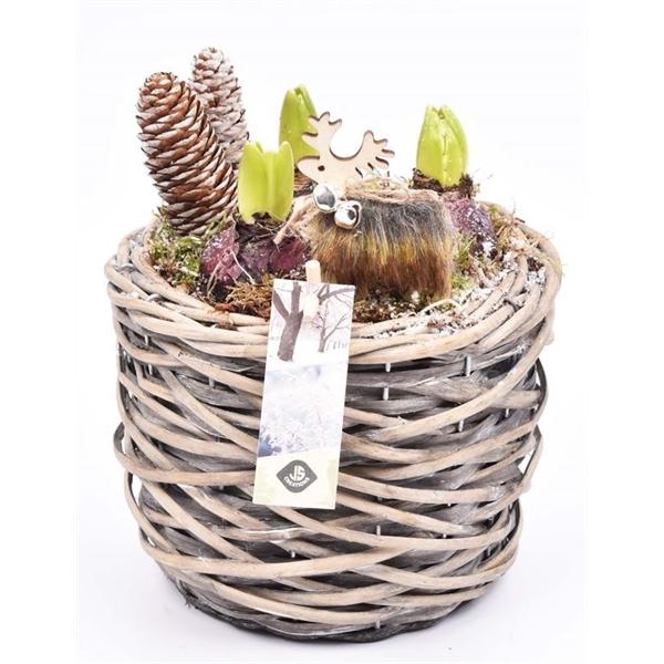 <h4>Wilg mand grijs 18cm</h4>