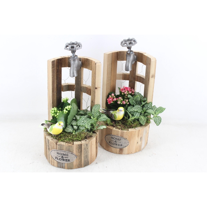 <h4>Arr2 Td - Houten Waterput - Roze/wit</h4>