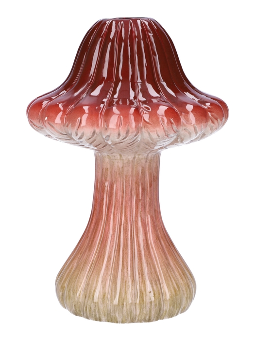 <h4>DF00-665481100 - Vase Toadstool1 lines d3.3/14xh21 red</h4>