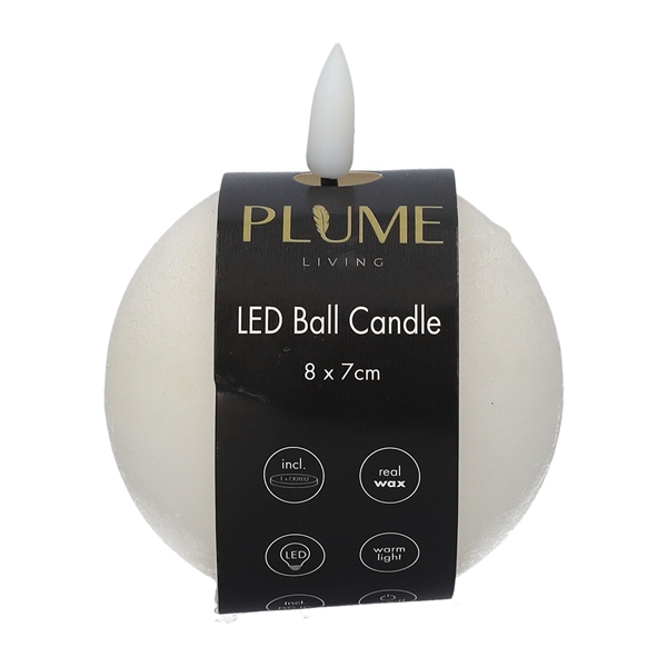 <h4>Ball LED candle Lumina1 RC d8xh7 white</h4>