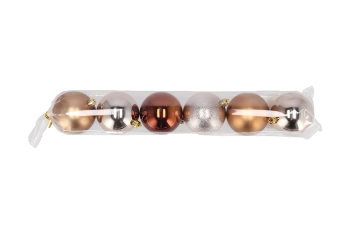 Deco Unbreakable Amber Ball S/6 70mm Nm