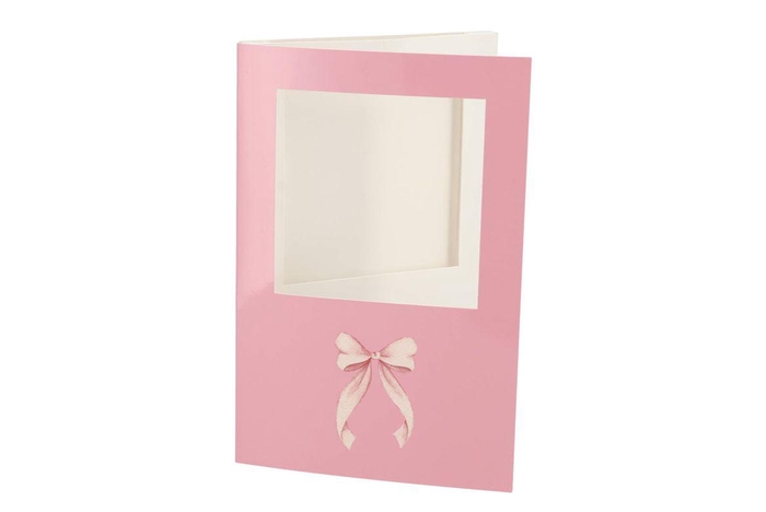 <h4>Gift Tile Card Bow Pink21x14x1cm</h4>