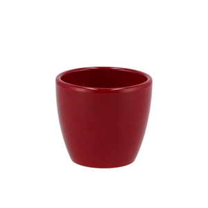 Ceramic Wine Red Shiny Pot 8x7,5cm Nm