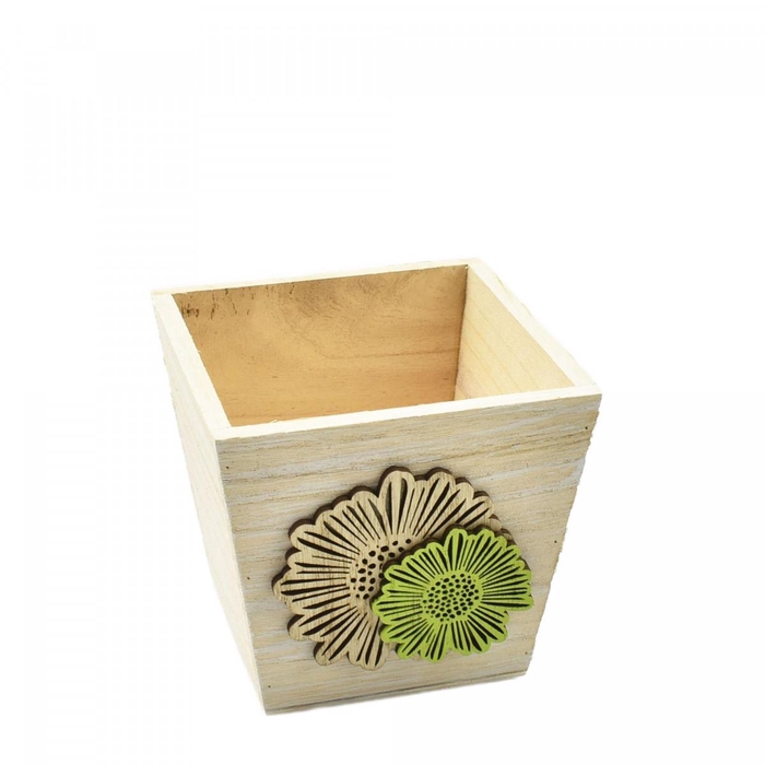 <h4>Wood Dona pot flower d11*10cm</h4>
