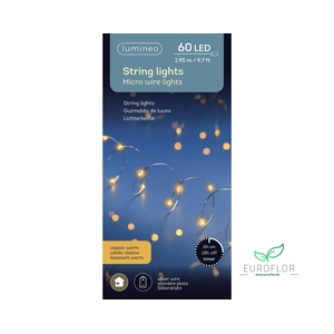MICRO LED STRINGLIGHTS INSIDE ZILVER KLASSIEKWIT 295CM