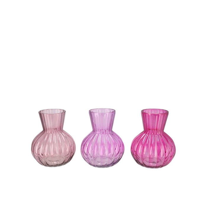 <h4>Feline Pink Mix Vase Ass 12x15cm</h4>