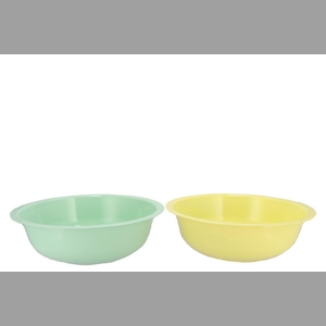 Zinc Basic Pastel Green/yellow Bowl 40x12cm Nm