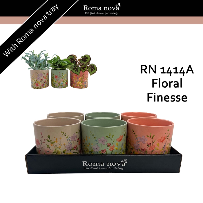 <h4>Dec Keramiek Rom 1414A Floral Finesse (Ø12cm)</h4>