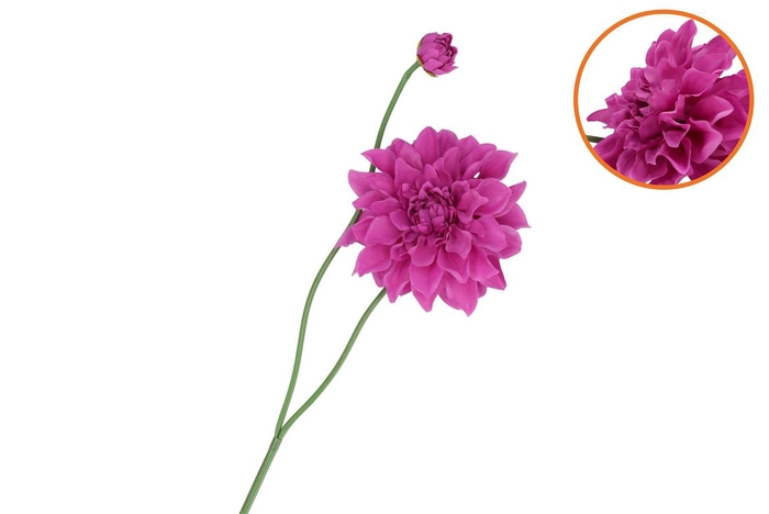 Silk Dahlia Spike Purple 78cm