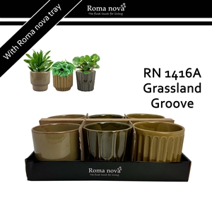 Dec Keramiek Rom 1416A Grassland Groove (Ø12cm)