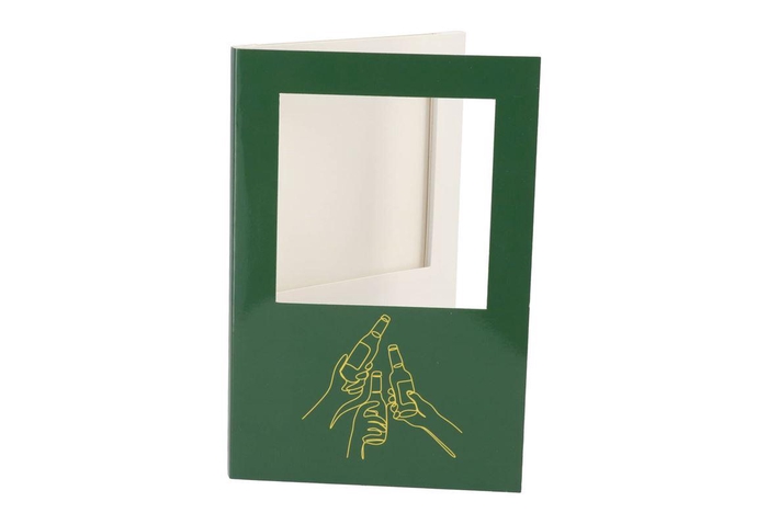 <h4>Gift Tile Card Cheers Green 21x14x1cm</h4>