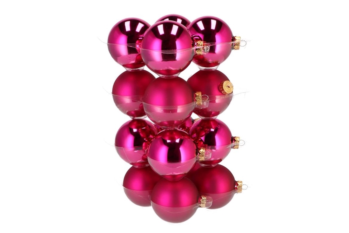 <h4>Glass Ball Fuchsia 80mm P/16</h4>