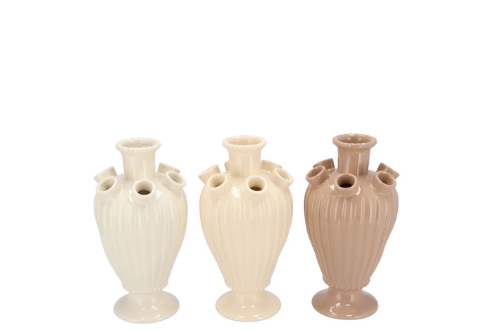 <h4>Utrecht Natural Brown Mix Vase Tulip Ass 10x10x19cm</h4>