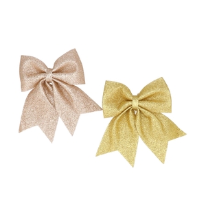 Deco Shine Bow Champagne/gold 19x24cm Ass