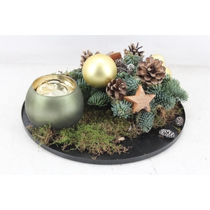 arr5 Kerst MB - Black plate Gold bolwax