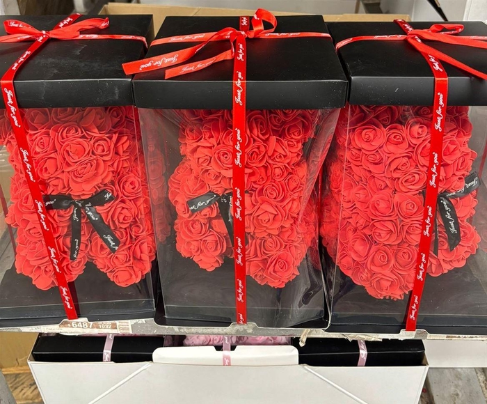 <h4>Deco Bear Red 25cm</h4>