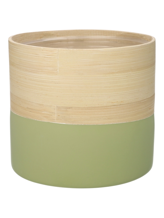 <h4>DF-710830867 - Pot Mambu cylinder d16xh14 natural/olive</h4>