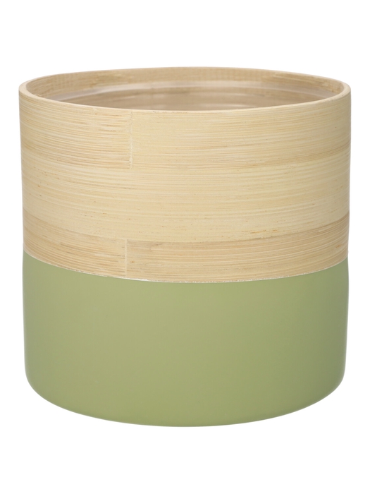 <h4>DF-710830876 - Pot Mambu cylinder d20xh19.5 natural/olive</h4>