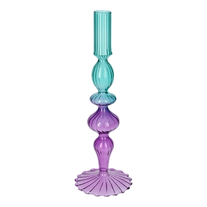 DF02-721061300 - Candle holder Aviance9 d2.5/9.3xh27 blue/purple