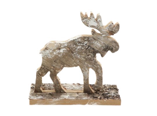 Deer Snow Birch Figurine L24W1.5H24