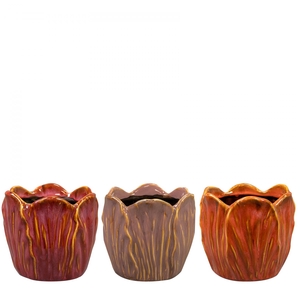 Keramiek Exclusief Tulip pot d15*14cm