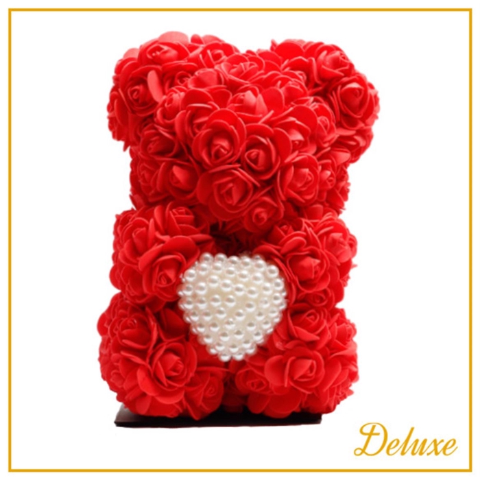 <h4>Bear Deluxe On Standard Red + Diamond Heart</h4>