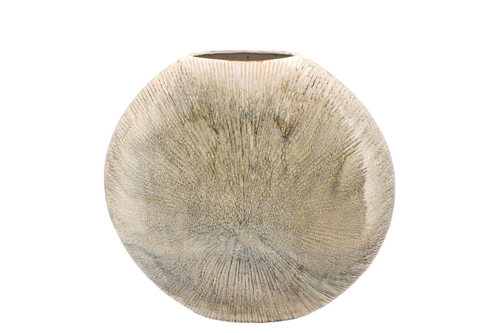 Jada Green Oval Vase Active Glaze 23x7cm