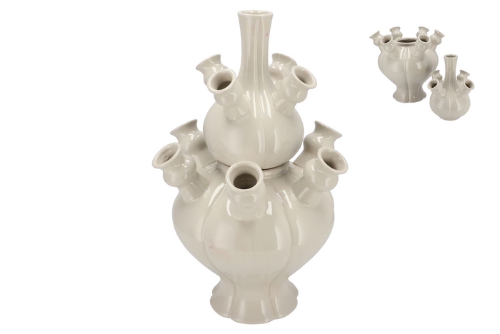 <h4>Rotterdam White Vase Tube 31x31x46cm</h4>