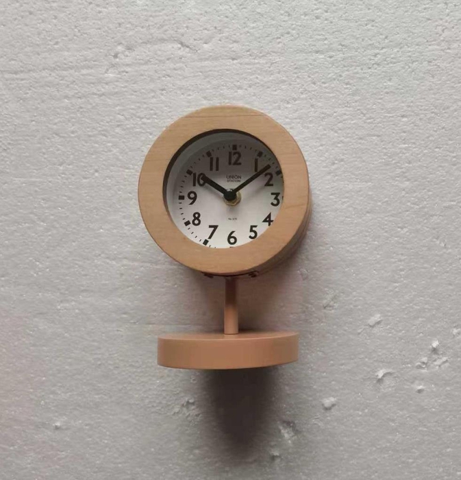 <h4>Clock Table 12x10x18cm Natural</h4>