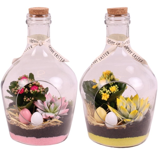 <h4>Easter Arr. Indoor Glass Vase with Hole Ø18cm with 2PP</h4>