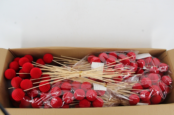 <h4>Stick Ball Flock Thread Ø6 Red</h4>