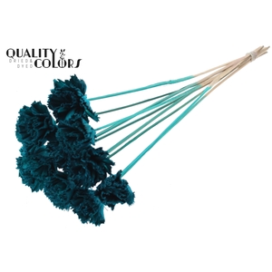 Shola Karnish Flower 6cm on stem Turquoise