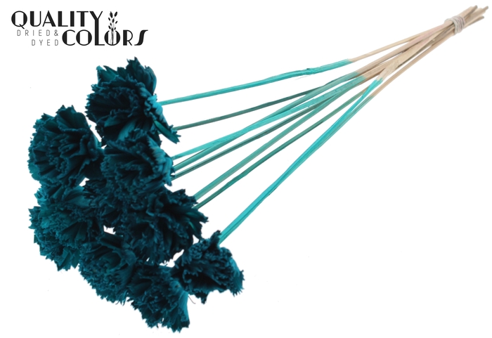 Shola Karnish Flower 6cm on stem Turquoise
