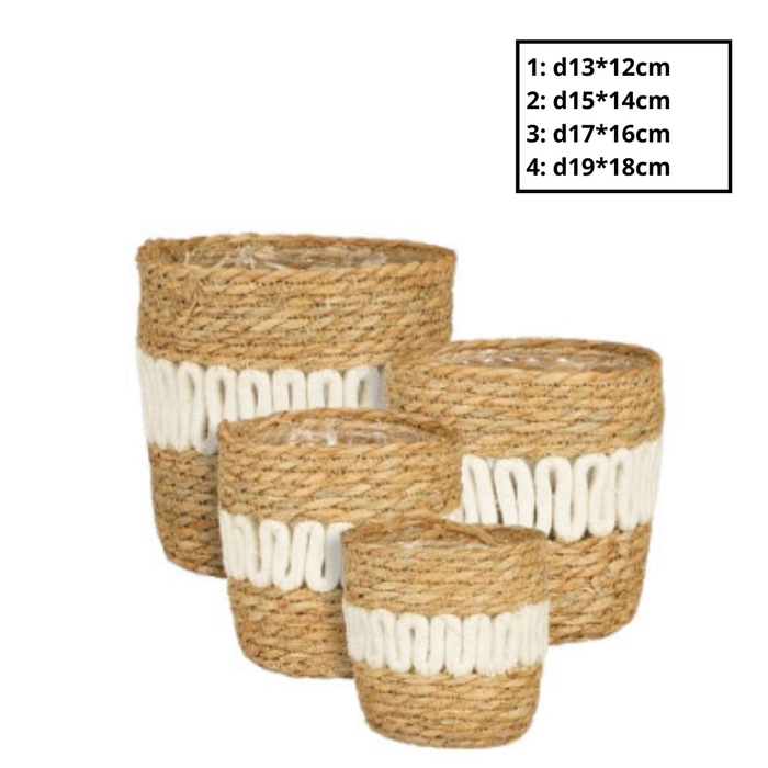 <h4>Basket sets Fernandez pot S/4 d19*18cm</h4>