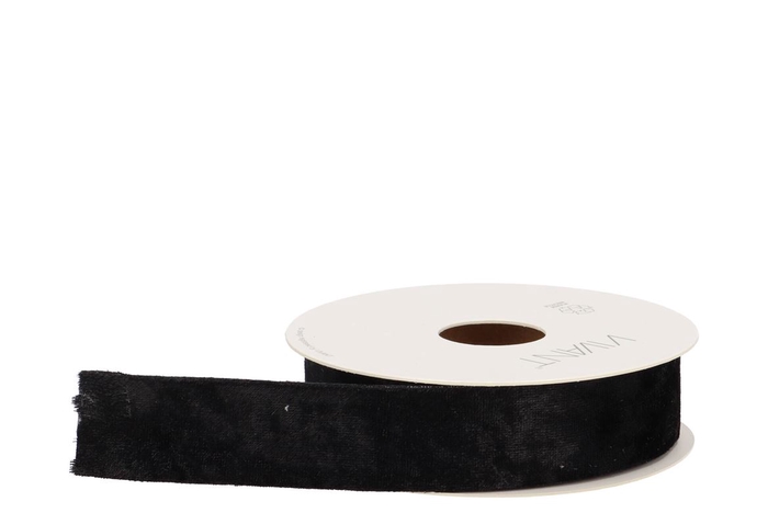 <h4>Ribbon Velvet Ice Black 5mx25mm</h4>