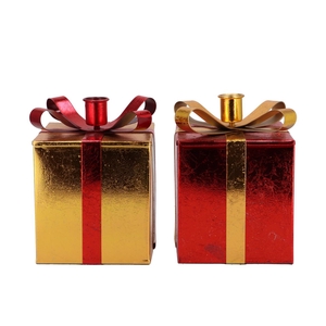 Glam Wild Red Mix Candle Holder Ass 12x17cm
