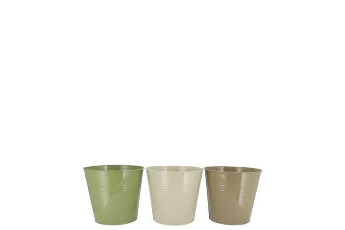 <h4>Zinc Summer Green Mix Bucket Basic Ass 12x10x8cm</h4>