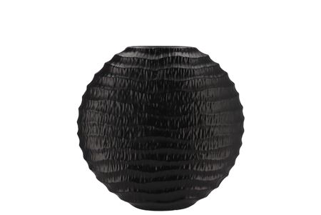 <h4>Inga Jada Black Oval Vase Wave 23x10x22cm Nm</h4>