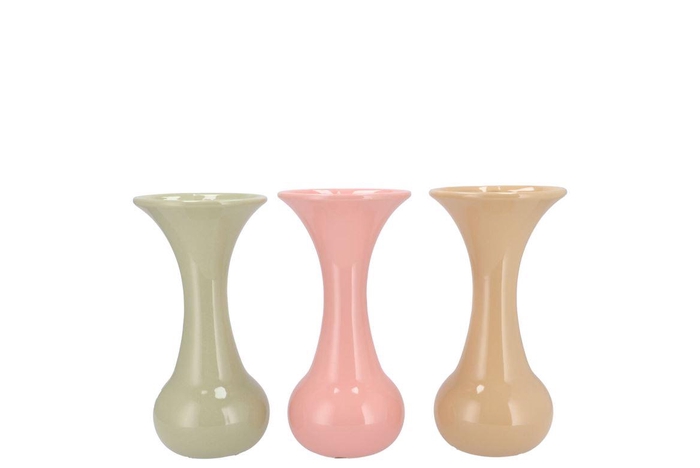 <h4>Mia Dreamy Pastel Mix Vase Neck Trumpet 9x9x18cm Nm</h4>