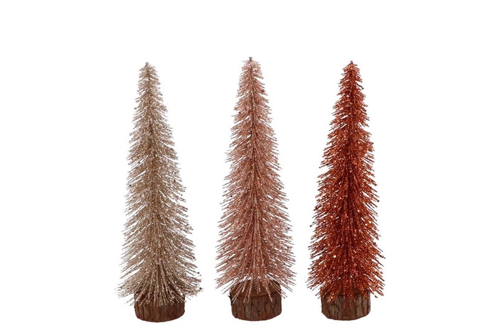 <h4>Sparkle Champagne/copper Tree Ass 7x24cm</h4>