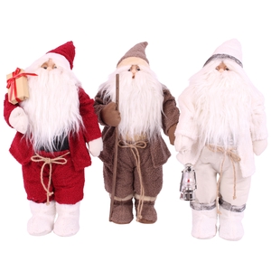 Dec Santa Teddy Fur Coat Set/4 80cm