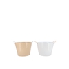 Zinc Basic White/sand Ears Bucket 13x12cm