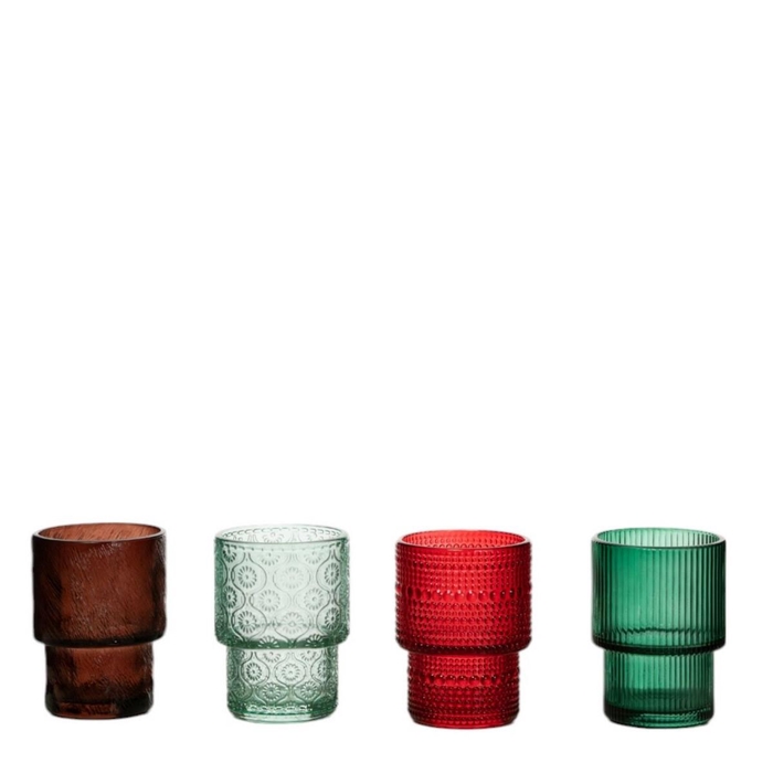 <h4>Theelichth. Glas Holiday d06.5*9cm ass.</h4>