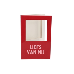 Gift Tile Card Liefs Van Mij Red 21x14x1cm