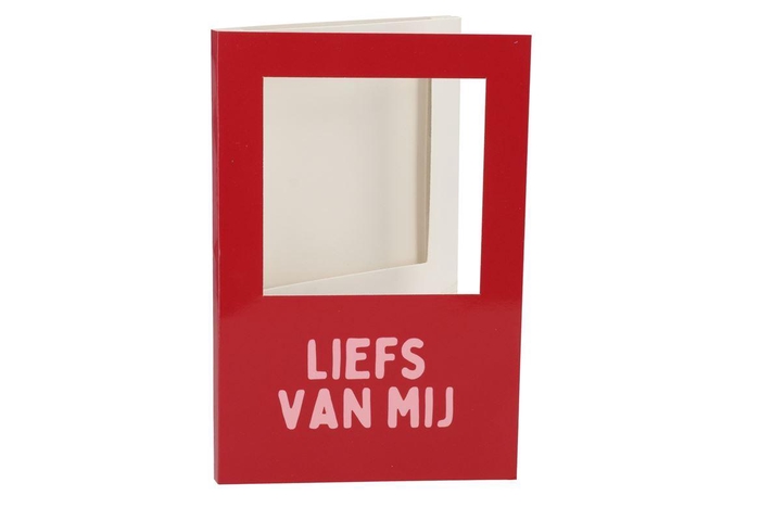 <h4>Gift Tile Card Liefs Van Mij Red 21x14x1cm</h4>